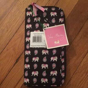 Vera Bradley Travel Organizer Pink Elephant NWT